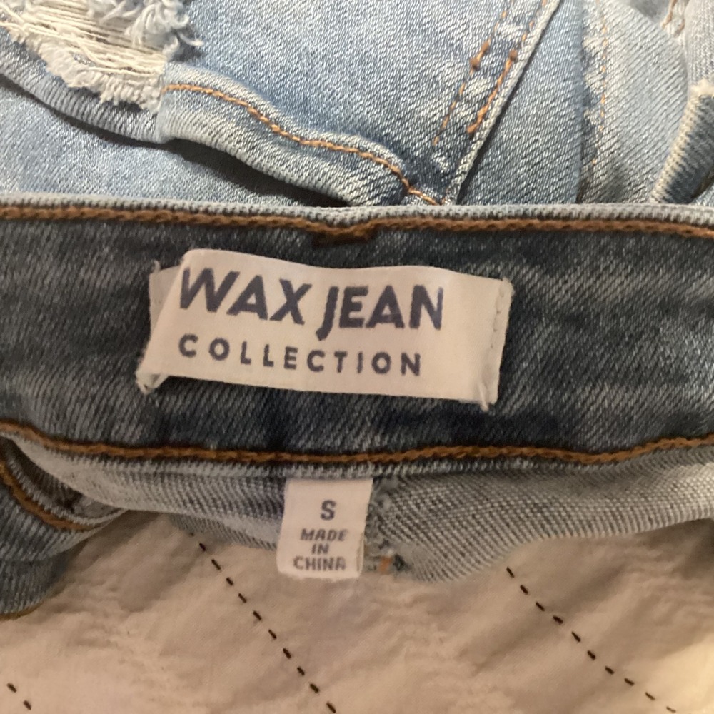 Wax Jean Collection Womens High Rise Distressed Denim Shorts Blue Size Small - Picture 6 of 6